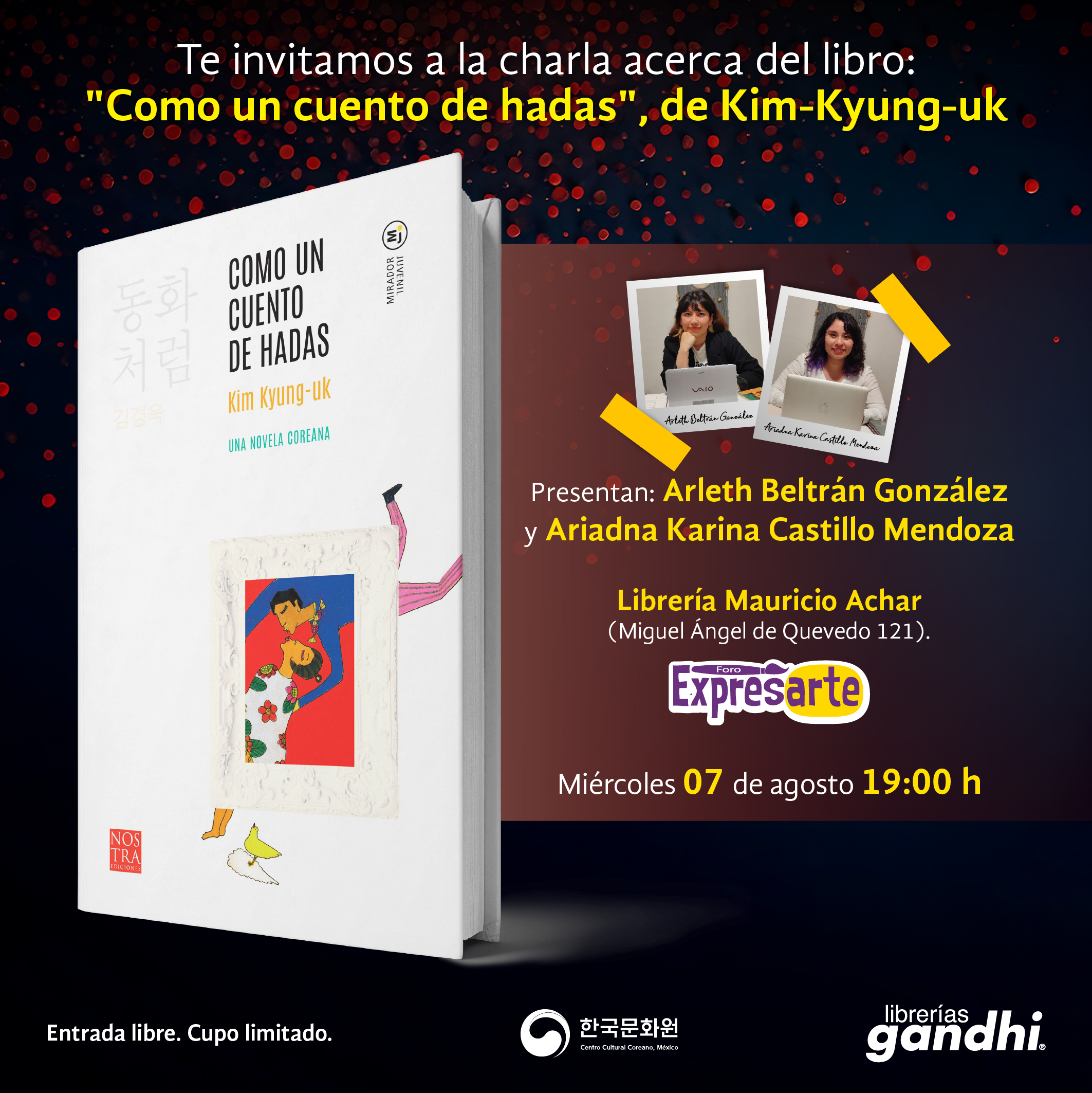 poster de la Charla acerca del libro "Como un cuento de hadas"