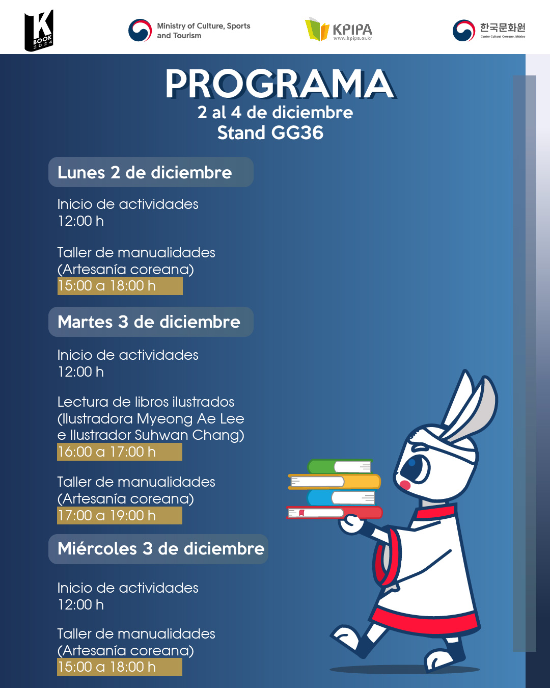programa de actividades entre semana