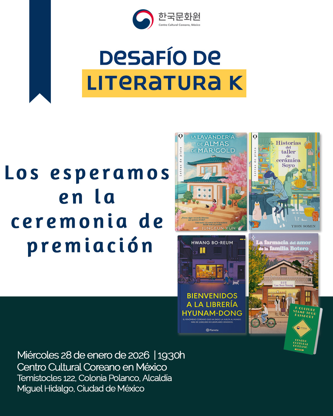 Premiación del Desafío de Literatura Coreana y entrega de libros