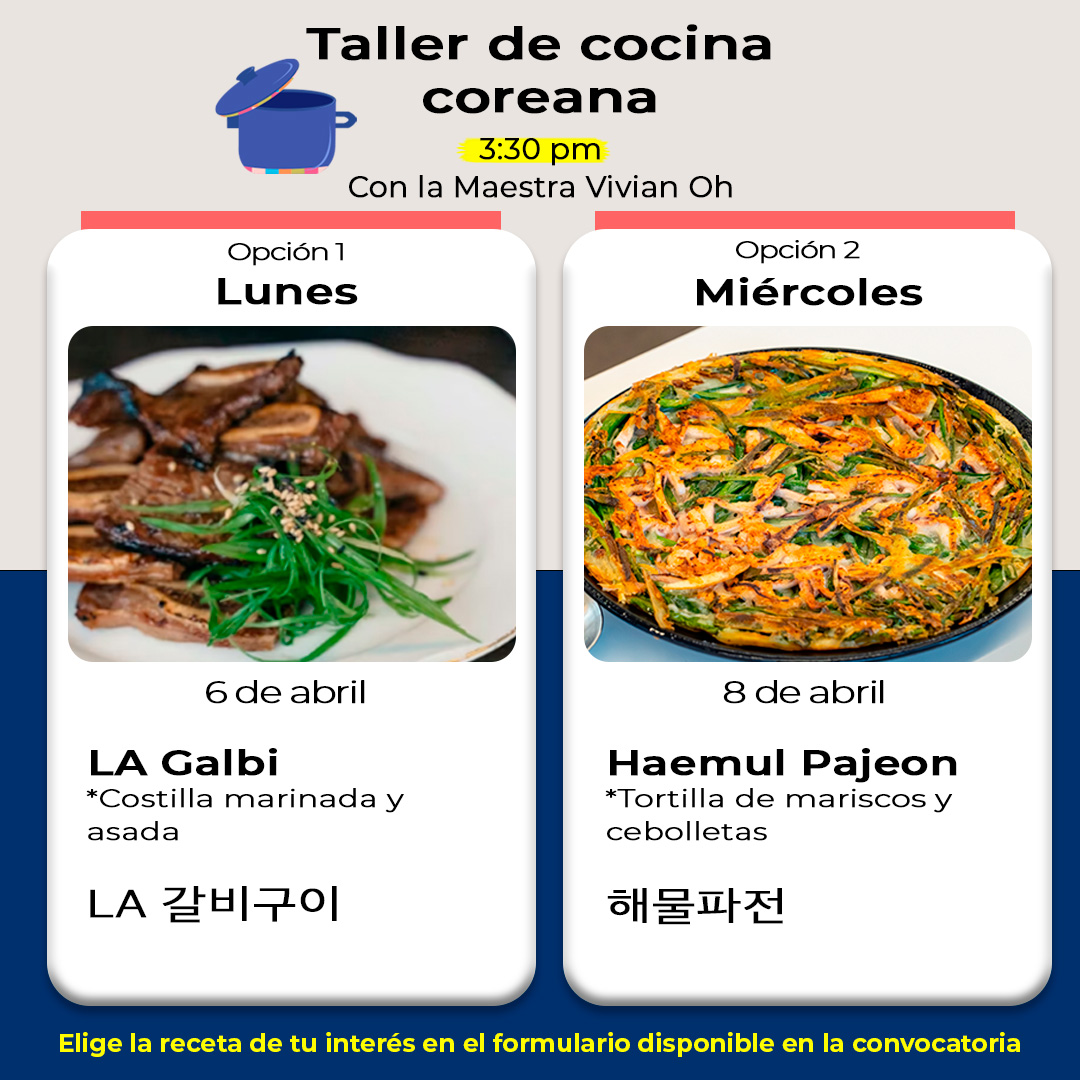Taller de Cocina Coreana: LA Galbi LA 갈비구이 y Haemul Pajeon 해물파전