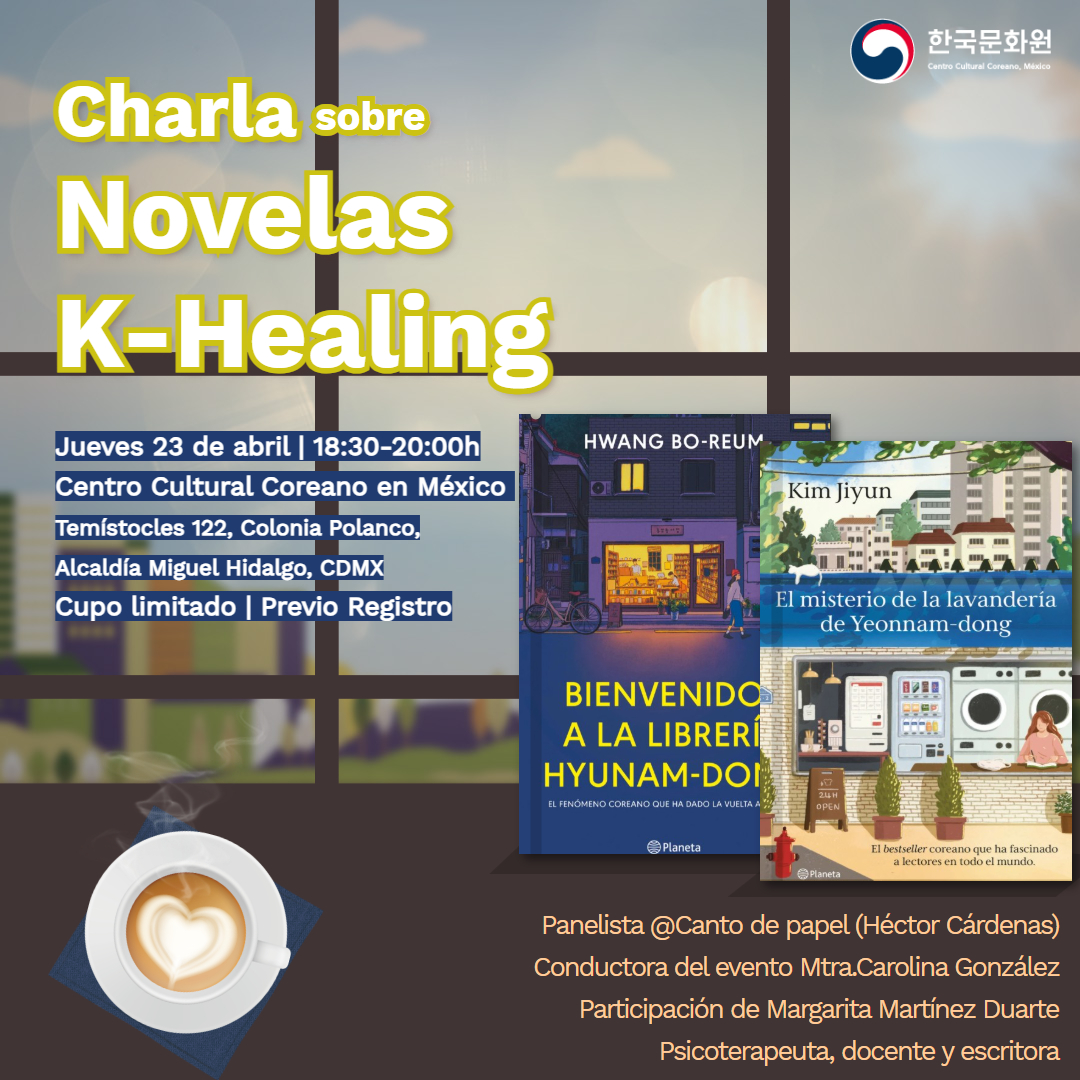Charla literaria sobre novelas K-healing