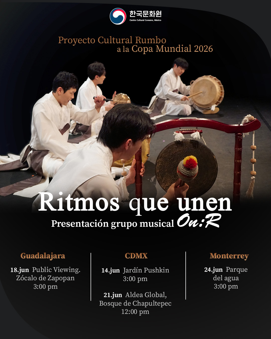 Presentaciones del grupo musical On:R