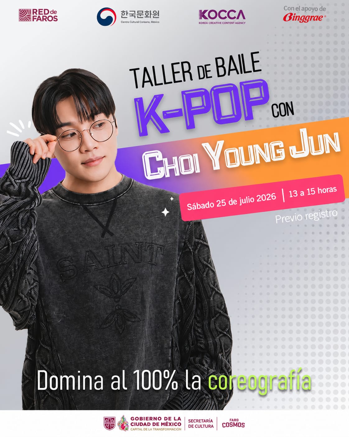 Taller de baile K-pop con Choi Young Jun: Domina al 100% la coreografía
