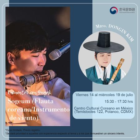  [Convocatoria] Encuentro con Gugak: taller de Sogeum (flauta coreana)