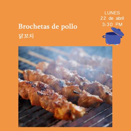 [Convocatoria] Taller de Cocina Coreana:  Brochetas de pollo닭꼬치