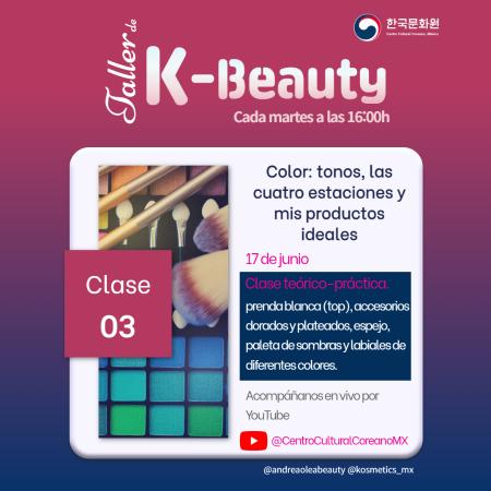 Taller de K-beauty: clase 3