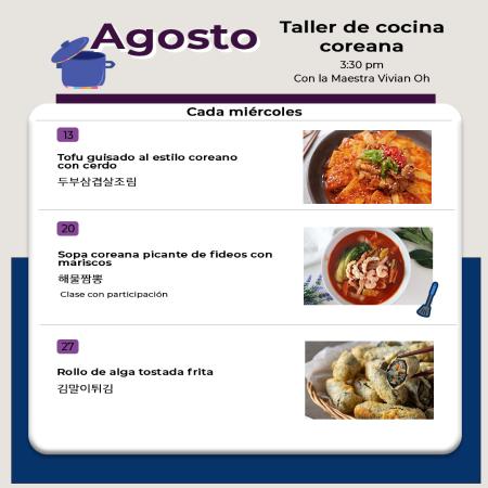 Calendario de cocina: Agosto 2025
