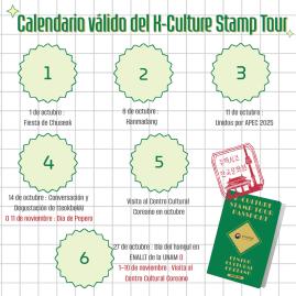 Calendario válido del K-Culture Stamp Tour
