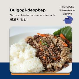 [Convocatoria] Taller de Cocina Coreana: Bulgogi-deopbap 불고기 덮밥 