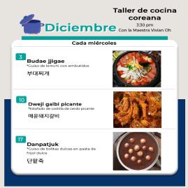 Calendario de cocina: diciembre 2025