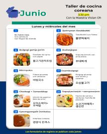 Calendario de cocina: junio 2026