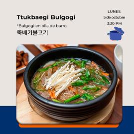  [Convocatoria] Taller de Cocina Coreana: Ttukbaegi Bulgogi 뚝배기불고기